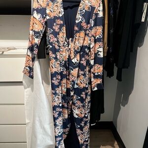 Floral Navy Maxi Dress